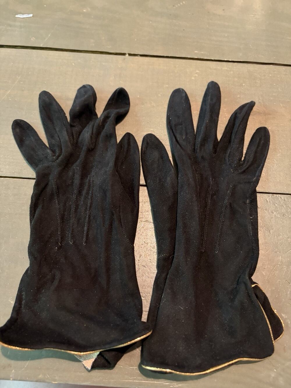 Vintage Vivier Kidskin Gloves Black Size 6.25 Argentina Curro De Cabrito 9” Long